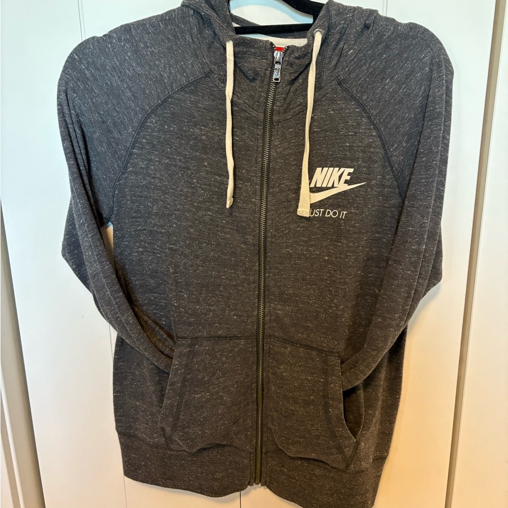 Nike Gray Zip-Up Hoodie